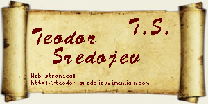 Teodor Sredojev vizit kartica